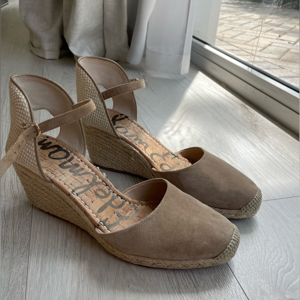 Sam Edelman suede espadrille wedges size 9.5